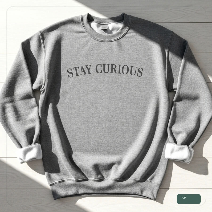 Graues Cotton Peak Sweatshirt mit typografischem Detail
